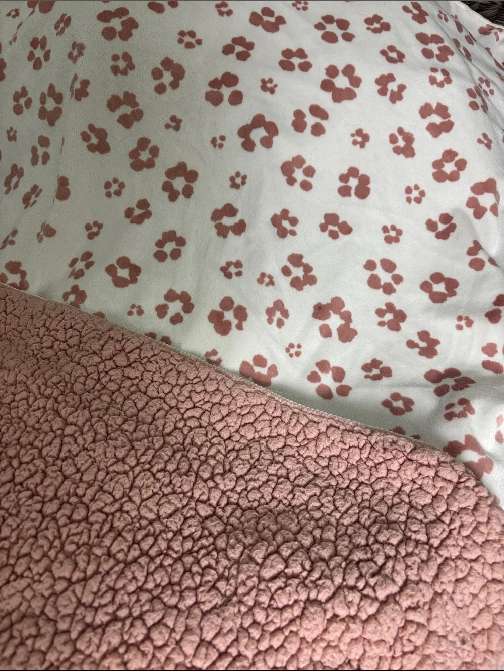 Carter's Baby Dusty Rose Floral Reversible Sherpa Blanket